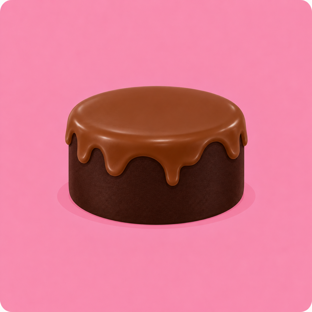 Illustrazione di Torta nera al cioccolato 🍫