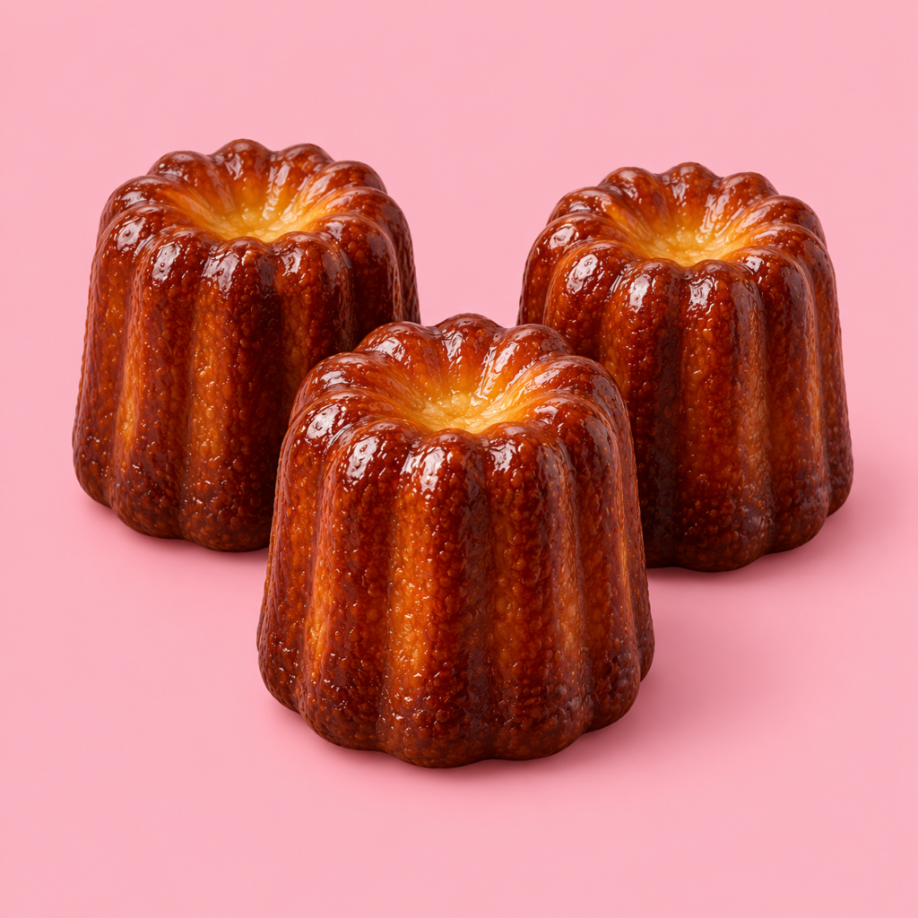 Illustrazione di Canelé al rum e vaniglia 🍨